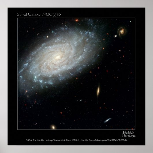 Poster Galaxie spirale NGC 3370 (Devant)