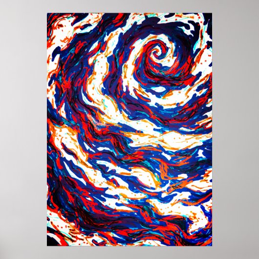 Poster Galaxie spirale violette (Devant)