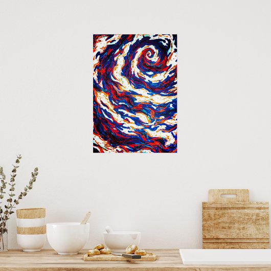 Poster Galaxie spirale violette (Cuisine)