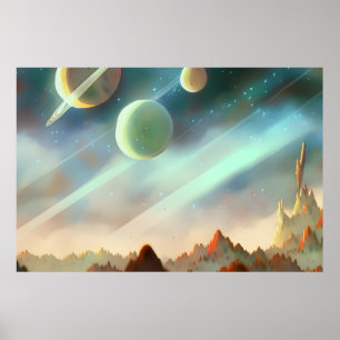 Poster Galaxie, Univers, Étoiles, Espace extra-atmosphéri