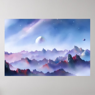 Poster Galaxie, Univers, Étoiles, Espace extra-atmosphéri