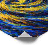 Poster Galaxie Universe dans le style Van Gogh (Coin)