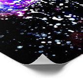 Poster Galaxie violette avec planètes (Coin)