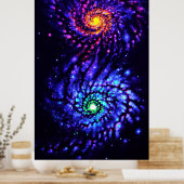 Poster Galaxies colorées (Cuisine)