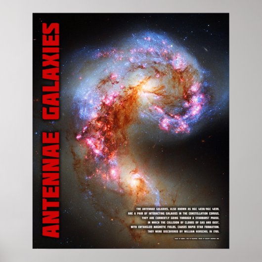 Poster Galaxies des Antennes (Devant)
