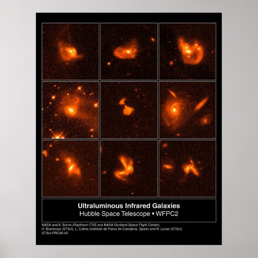 Poster Galaxies infarrées Hubble Photo (Devant)