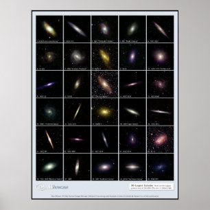 Poster Galaxies infrarouges les plus grandes avec classe