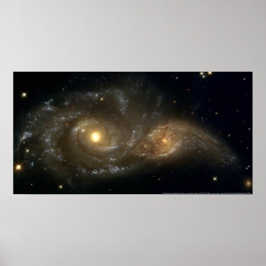 Poster Galaxies NGC 2207 et IC 2163 (Devant)