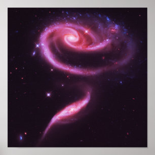 Poster Galaxies Rose Pâle