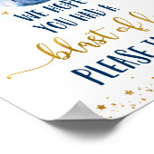 Poster Galaxy Blue Gold Blast Of Fun Birthday Favoriser S (Coin)