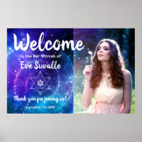 Galaxy Blue Purple Bar Bat mitzvah Photo Bienvenue