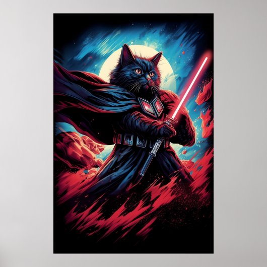 Poster Galaxy Cat Swordsman (Devant)