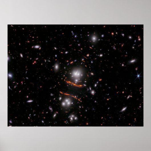 Poster Galaxy Cluster PLCK G165.7 (image NIRCam) (Devant)