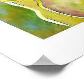 Poster Galaxy Flower peinture verte Abstraite originale (Coin)