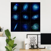Poster Galaxy Gallery - Neuf Galaxies spectaculaires (Bureau à domicile)