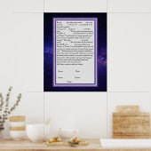 Poster Galaxy Ketubah dans le texte de la réforme canadie (Cuisine)