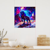 Poster Galaxy Lion Blue (Cuisine)
