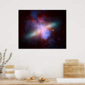 Poster Galaxy M82 Hubble NASA (Cuisine)