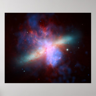 Poster Galaxy M82 Hubble NASA