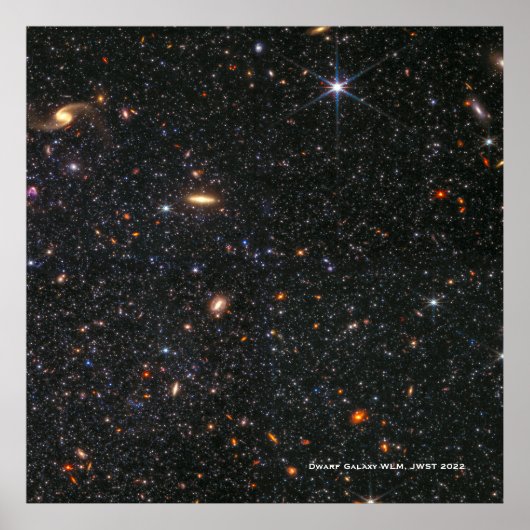 Poster Galaxy naine WLM James Webb Telescope spatial Hi-R (Devant)