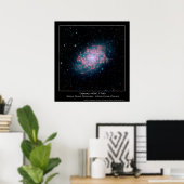Poster Galaxy NGC 7793 - Spitzer Space Telescope - Infrar (Bureau à domicile)