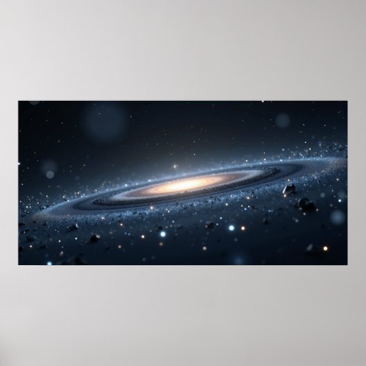 Poster Galaxy Night Sky Wall Art – Deep Space  (Devant)