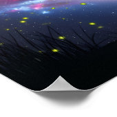 Poster Galaxy Over Moonlit Lake with Cosmic Reflection (Coin)