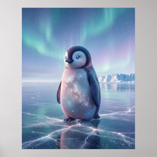 Poster Galaxy Penguin Star Shore (Devant)
