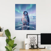 Poster Galaxy Penguin Star Shore (Bureau à domicile)