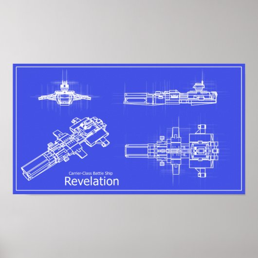 Poster Galaxy Revely Blueprints (Devant)
