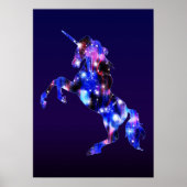 Poster Galaxy rose belle licorne brillant image (Devant)