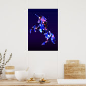Poster Galaxy rose belle licorne brillant image (Cuisine)