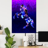 Poster Galaxy rose belle licorne brillant image (Bureau à domicile)