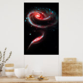 Poster Galaxy Rose Rouge (Cuisine)