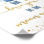 Poster Galaxy Vous Aime À La Lune Et À L'Anniversaire (Coin)
