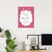 Poster Galentine's Cherry Bow Frame Downloadable Welcome (Bureau à domicile)