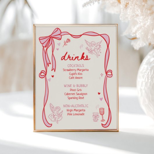 Poster Galentine's Day Party Downloadable Drinks