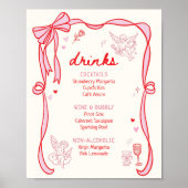 Poster Galentine's Day Party Downloadable Drinks (Devant)