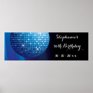 Poster Galerie 50e anniversaire Blue Party Disco Ball
