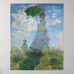 Poster galerie d'affiches art femme avec un parasol