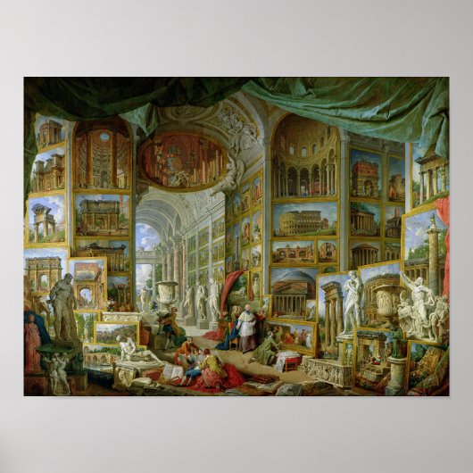 Poster Galerie de vues de Rome antique, 1758 (Devant)