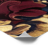 Poster Galeries florales baroques dorées (Coin)