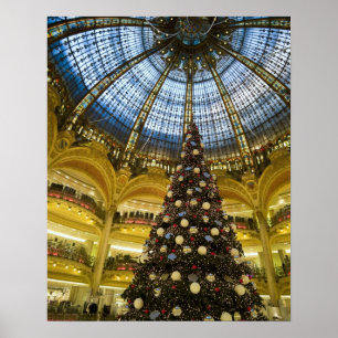 Poster Galeries La Fayette à Noël, Paris, France