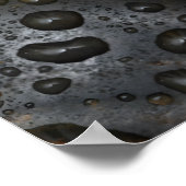 Poster Galets avec Gouttelettes d'Eau (Coin)