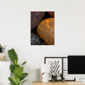 Poster Galets avec Gouttelettes d'Eau (Bureau à domicile)