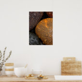 Poster Galets avec Gouttelettes d'Eau (Cuisine)