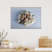 Poster galets blancs (Cuisine)
