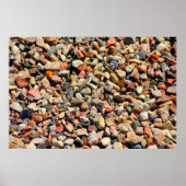 Poster Galets roches texture colorée (Devant)