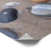 Poster Galets sur la plage Gros plan (Coin)