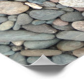 Poster Galets sur la rive du fleuve (Coin)